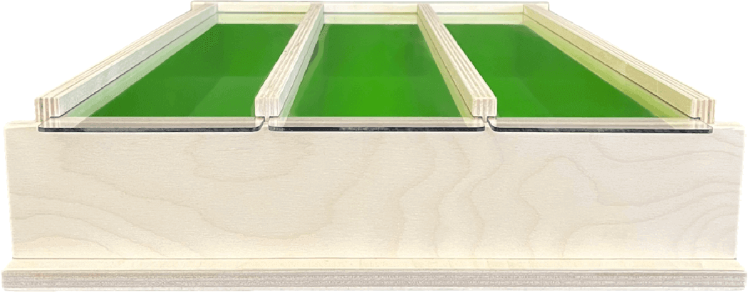 15 lb Triple Premium Soap Mold with clear lids for optimal soap quality and easy release.