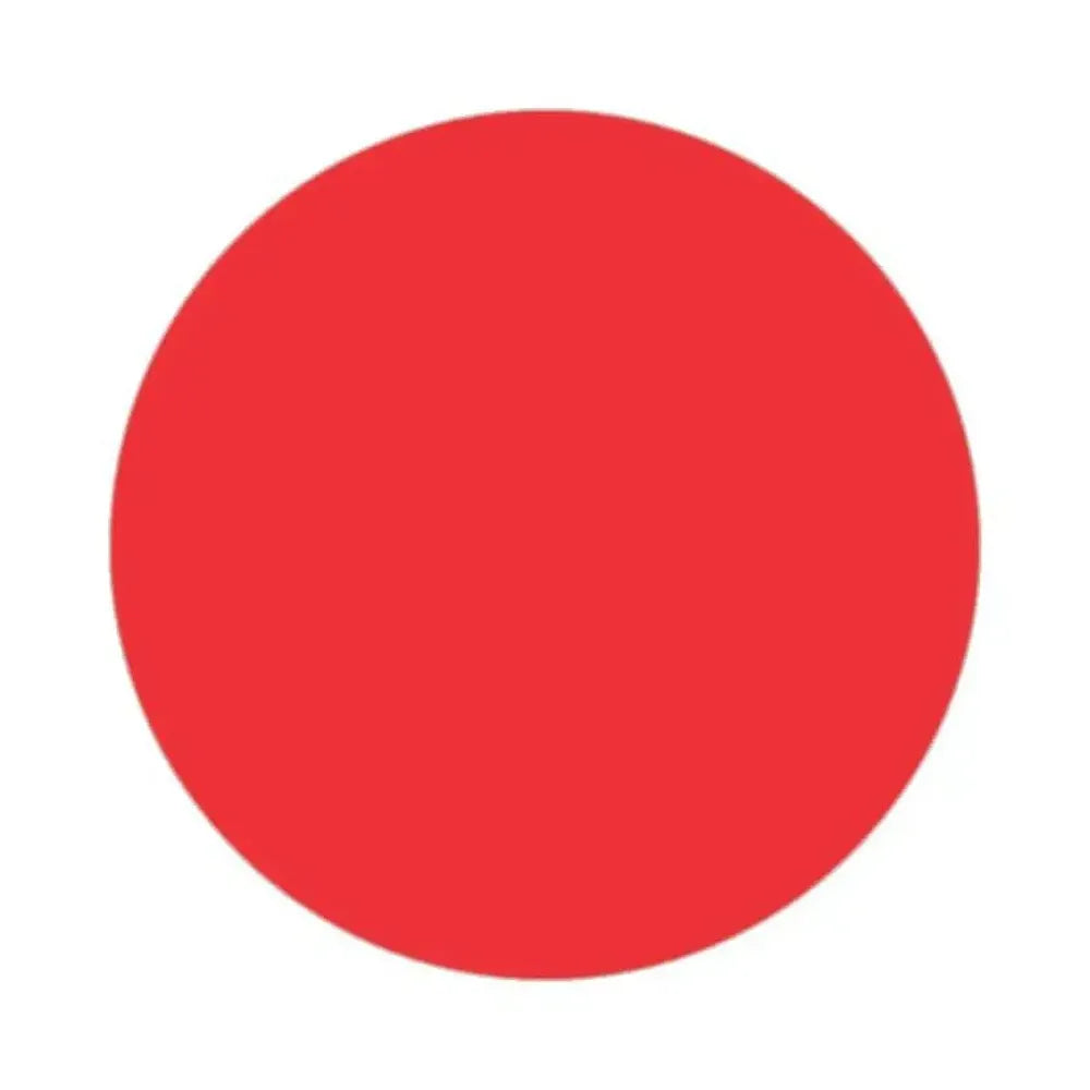 Bright red circle representing vibrant Red 40 Batch Certified Lake Powder for creative projects.