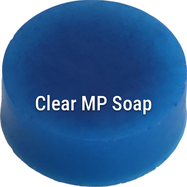 Fluorescent Neon Blue Clear Melt & Pour Soap sample
