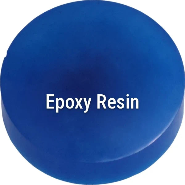 Fluorescent Neon Blue epoxy resin sample
