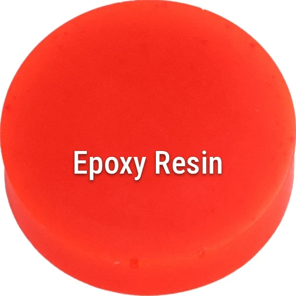 Fluorescent Neon Deep Orange epoxy resin sample