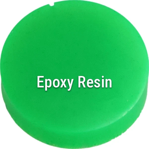 Fluorescent Neon Green epoxy resin sample