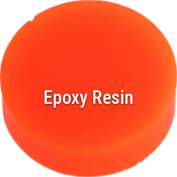 Fluorescent Neon Orange epoxy resin sample