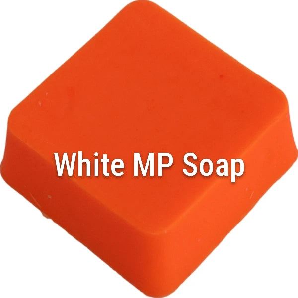 Fluorescent Neon Orange White Melt & Pour Soap sample