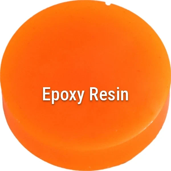 Fluorescent Neon Orange-Yellow epoxy resin sample