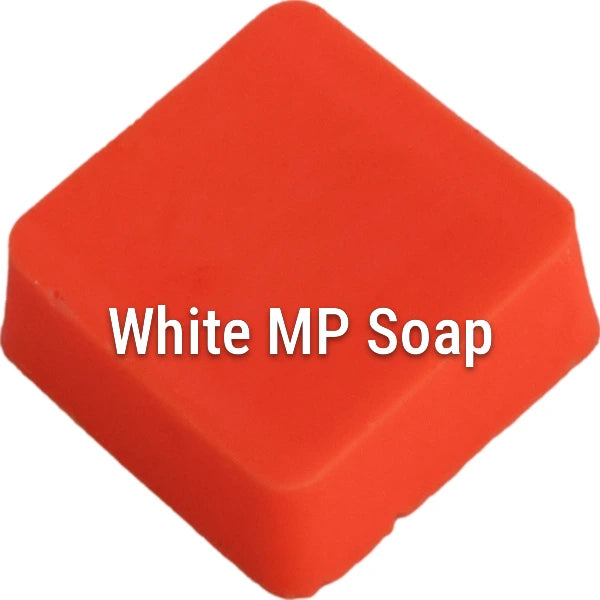 Fluorescent Neon Red-Orange White Melt & Pour Soap sample