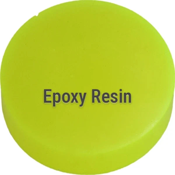 Fluorescent Neon Yellow epoxy resin sample