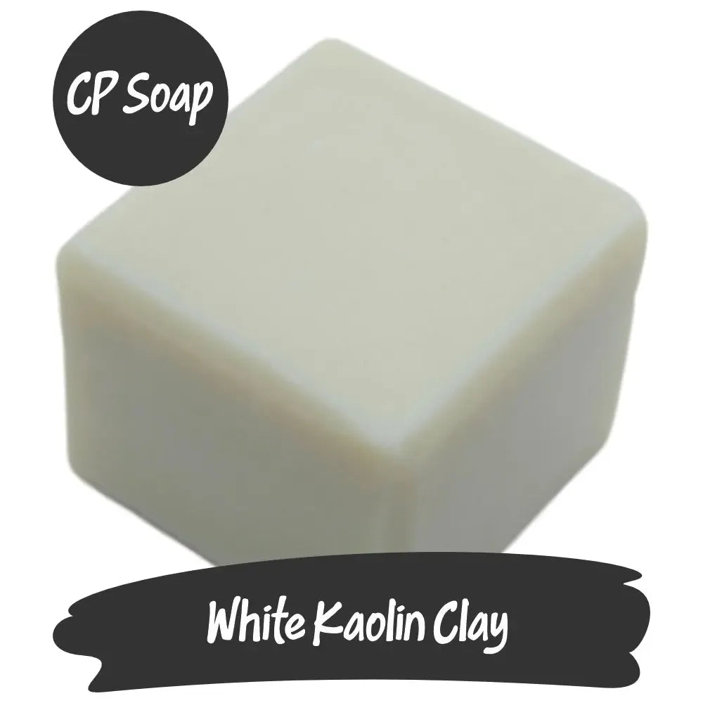 White Kaolin Clay CP Soap, ideal for silky lather and enhancing fragrance in handmade soaps.