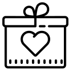 Stylized, minimalist black icon depicting a happy cartoon face on a white background.