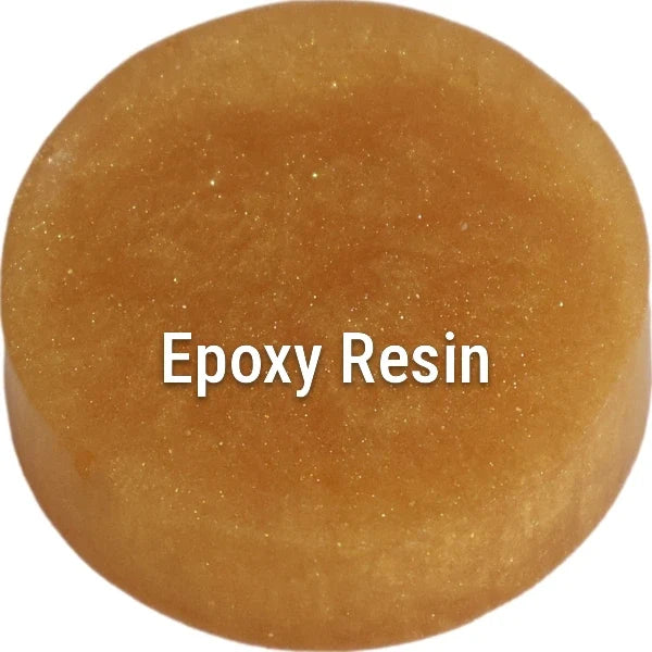 Shimmer Gold epoxy resin sample