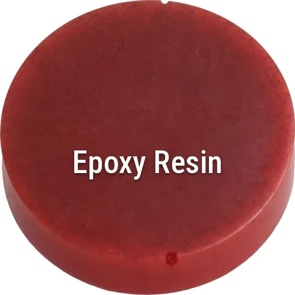 Trial by Fire Red epoxy resin sample