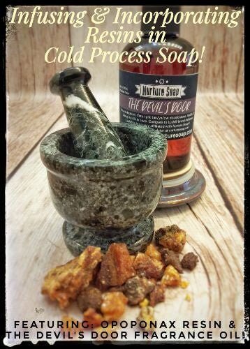 Opoponax resin and Nurture Handmade Fragrance Oil for cold process soap