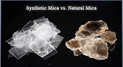 Synthetic mica vs natural mica comparison - Nurture Handmade