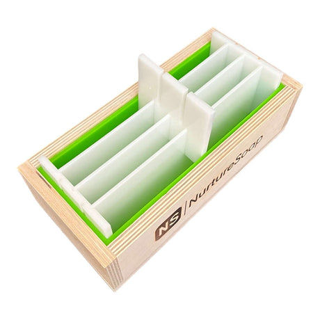 Wooden soap mold with acrylic dividers for soap making