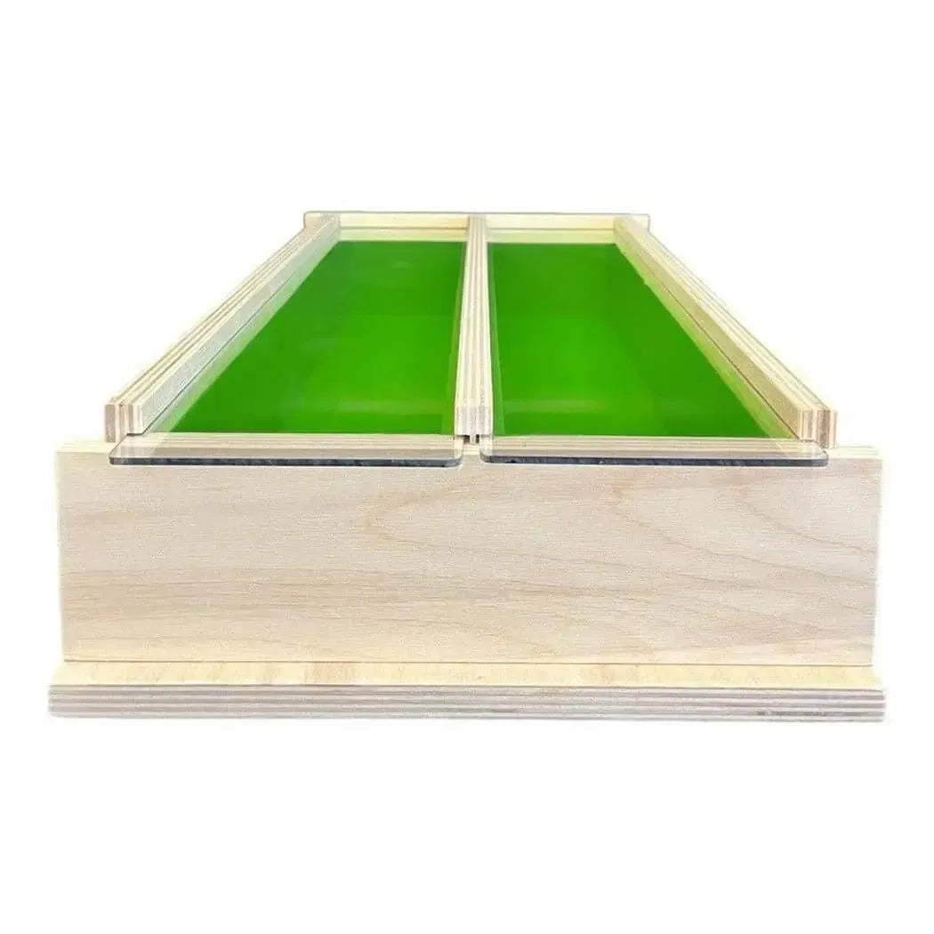 10 lb Double Premium Soap Mold with silicone liners and clear lids for optimal gel viewing and easy removal.