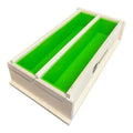 15 lb Double Premium Soap Mold with green silicone liners for consistent soapmaking perfection.
