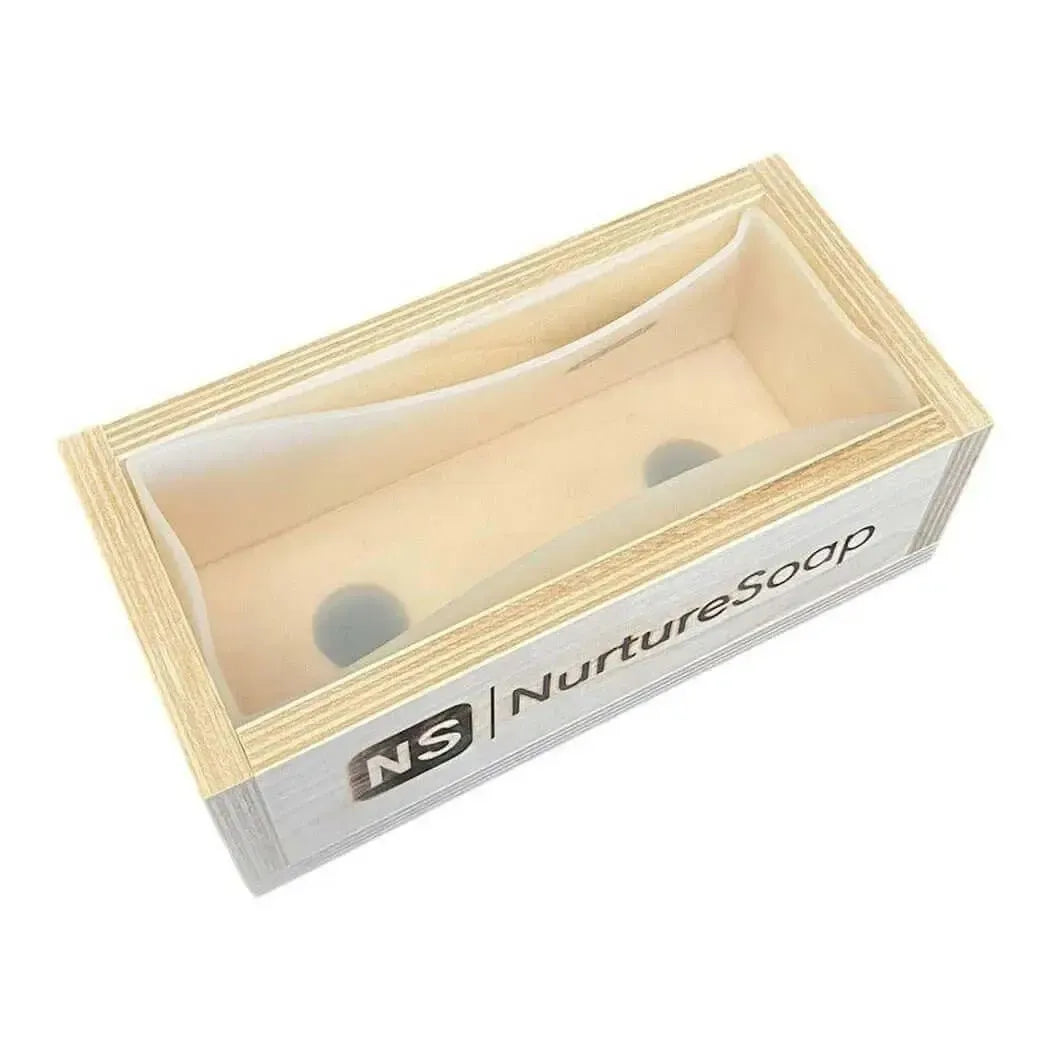 2 lb Basic Soap Mold with a thin silicone liner for beginner soapers, perfect for small batches and learning methods.