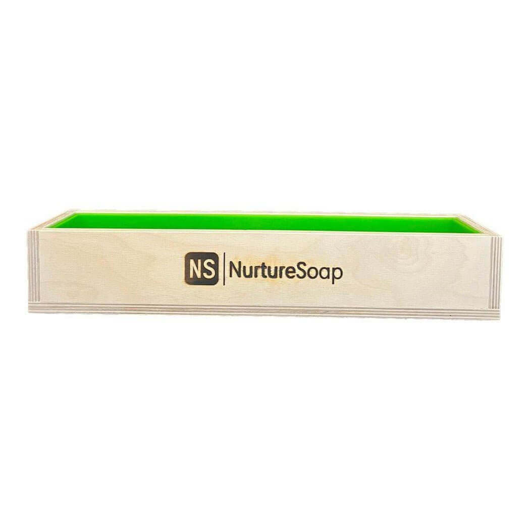 Wooden soap mold by NurtureSoap for handmade soap making.