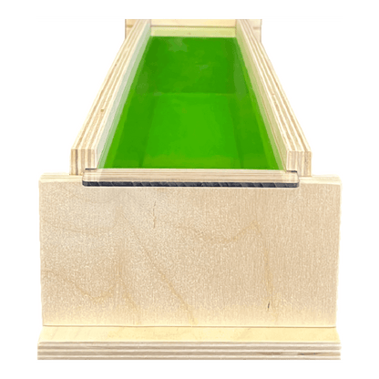 4.5 lb premium soap mold with clear lid for easy viewing and reduced ash, featuring detachable sides for simple soap removal.