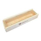 Nurture Handmade wooden soap mold box with NS Nurture Soap branding.