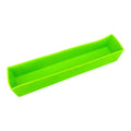 Bright lime green rectangular silicone tray for 7.5 lb liner