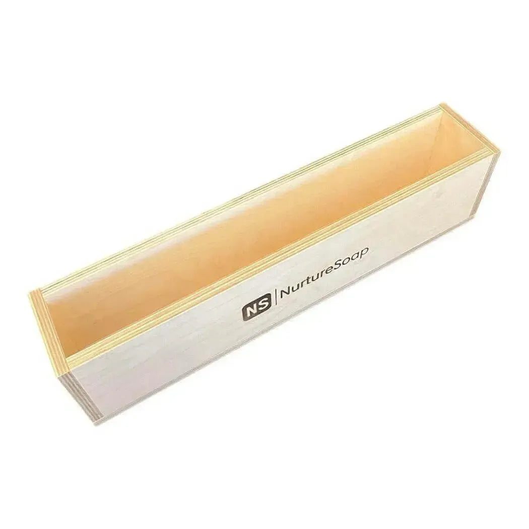 7.5 lb Basic Handle Tall Skinny Wood Mold Box for soap making, designed to fit the 7.5 lb TS Handle Liner.