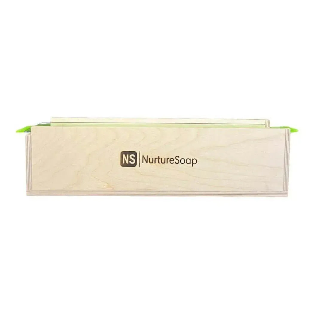 NurtureSoap 7.5 lb Premium Handle Tall Skinny Mold with easy removal handles and silicone liner for soap making.