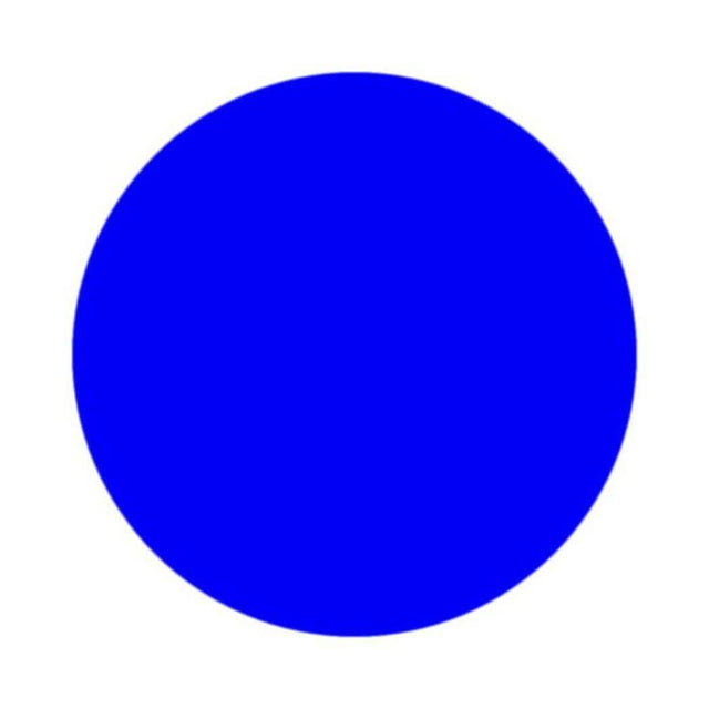 Solid blue circle on a white background representing Nurture Handmade aesthetics