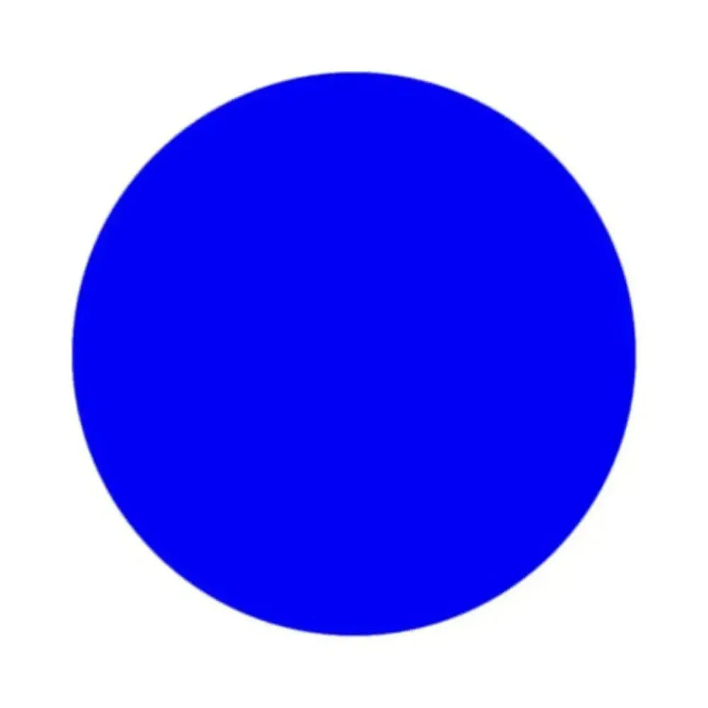 Vibrant royal blue circle of certified lake powder from Blue 1 Batch