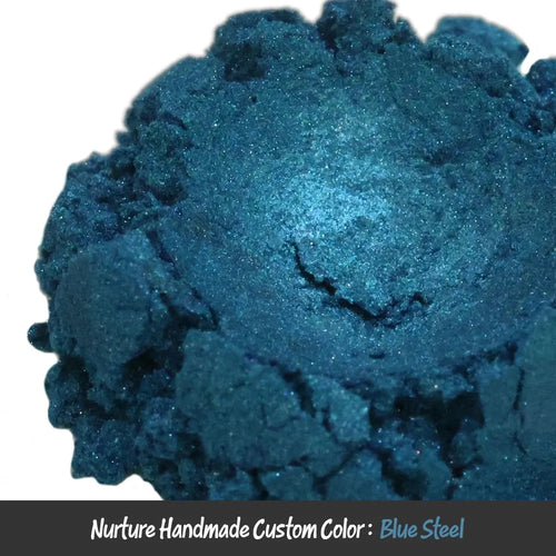 Blue Steel Mica shimmering deep blue glittery eyeshadow powder