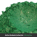 Morning Dew Green Mica eyeshadow powder with shimmering green flecks
