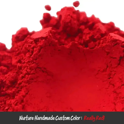 Vibrant finely textured mound of Really Red! Pigment Blend powder