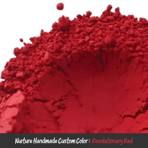 Vibrant, finely textured pile of Revolutionary Red Dye Pigment Blend powder