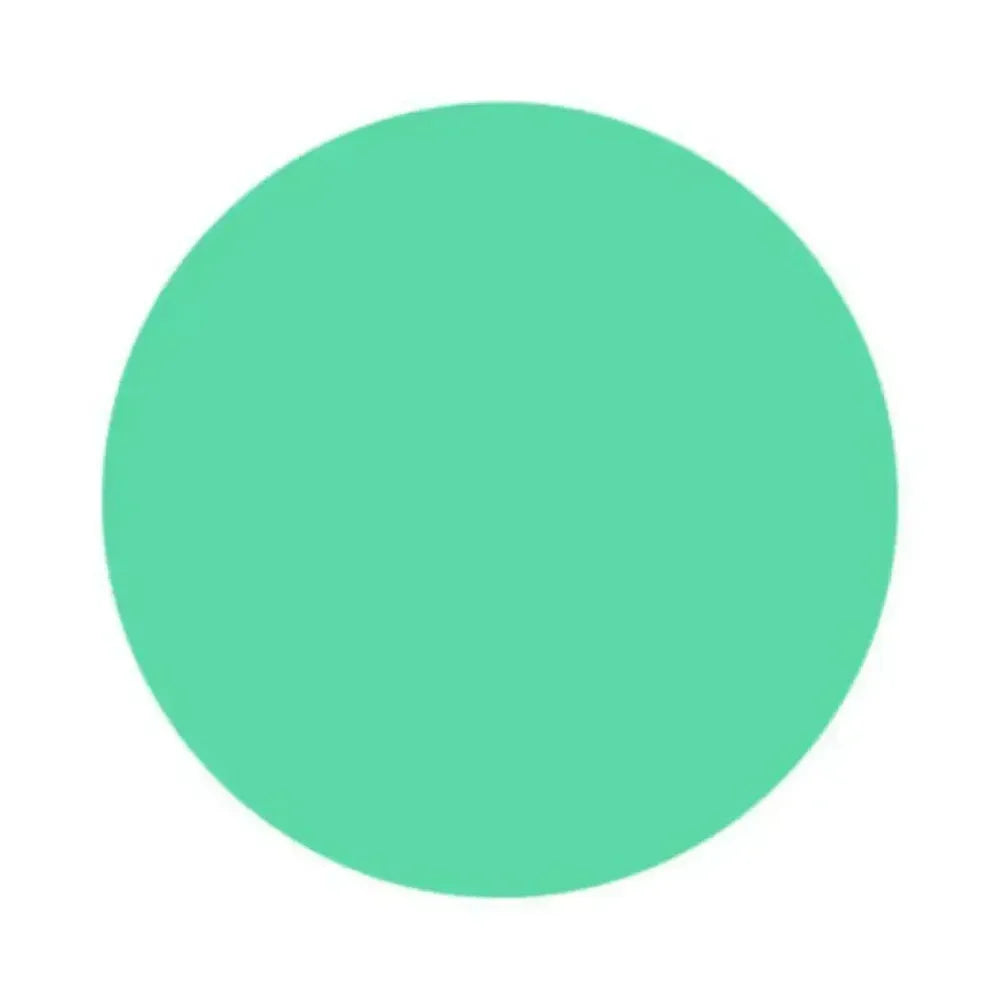 Solid mint green circle from Turquoise Dye Powder