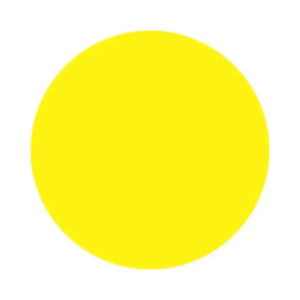 Vibrant solid yellow circular shape of Yellow 5 Batch Certified Dye Powder