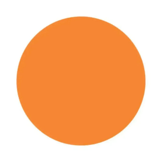Vibrant orange circle representing Yellow 6 Batch Certified Dye Powder, perfect for creative projects.