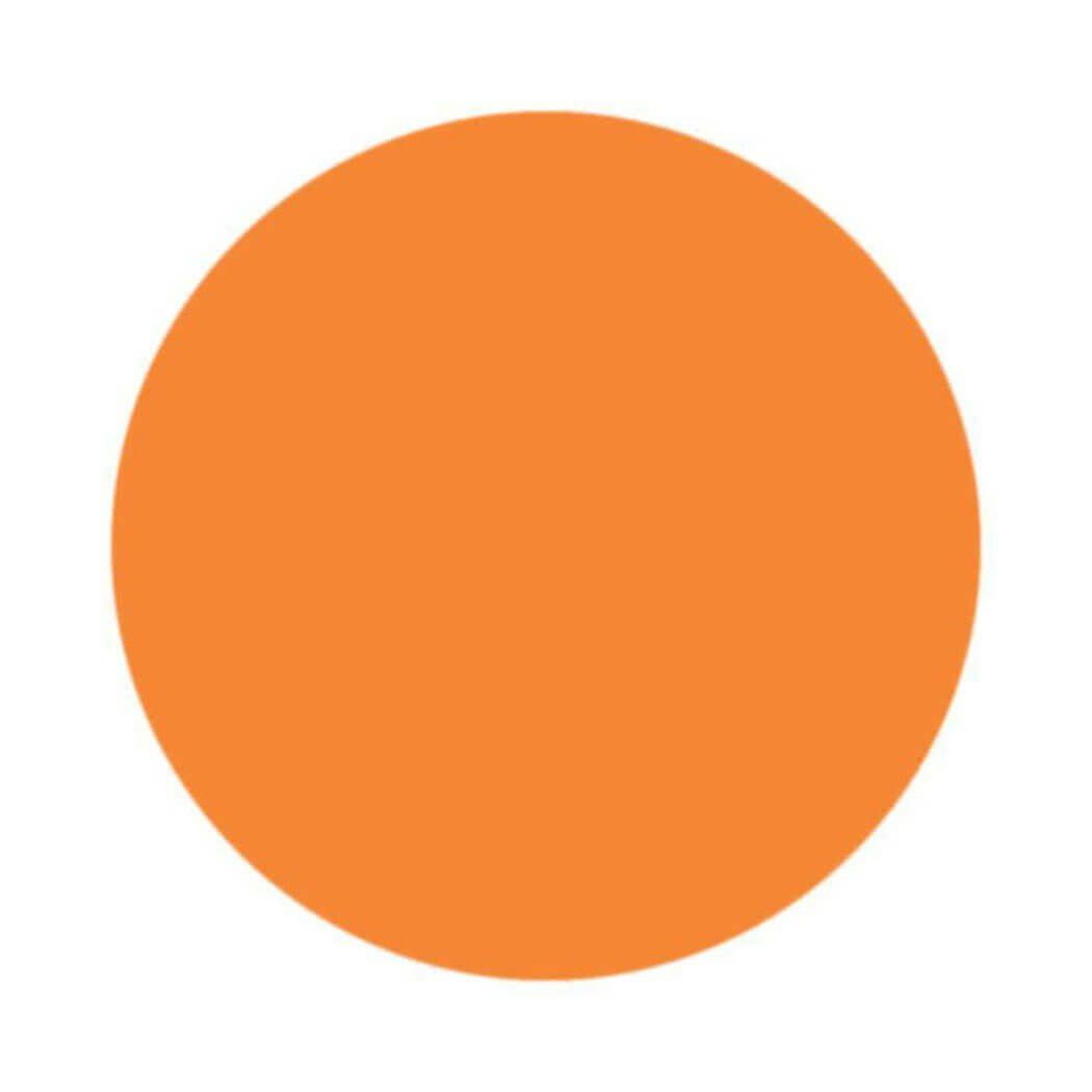 Bright orange circle illustrating the concept of nurture handmade design.