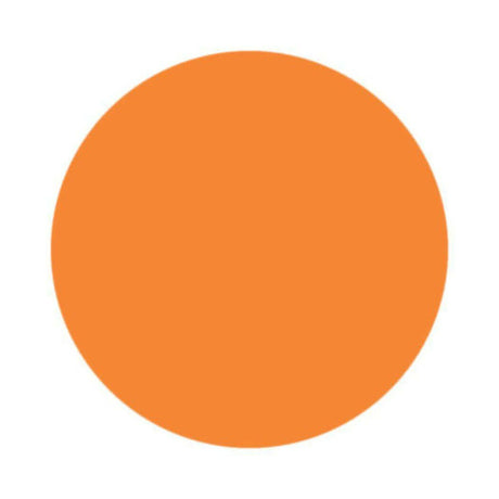 Bright orange circle illustrating the concept of nurture handmade design.