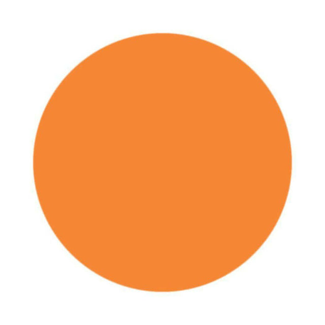 Bright orange circle illustrating the concept of nurture handmade design.