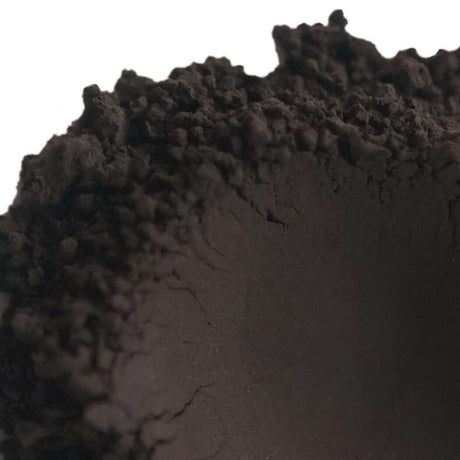 Close-up of rich, dark soil, emphasizing the texture for Nurture Handmade organic gardening products.