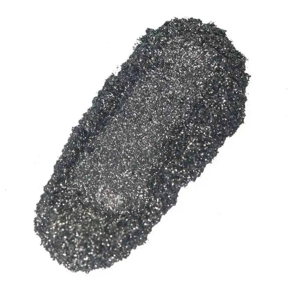 Black Onyx Eco-Friendly Mica Glitter with Silver Sparkle