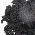 Blackout Black Mica: shimmering dark black glittery powder pile