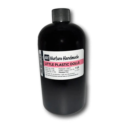 Bottle of Little Plastic Dolls fragrance, featuring playful cherry and creamy almond notes.