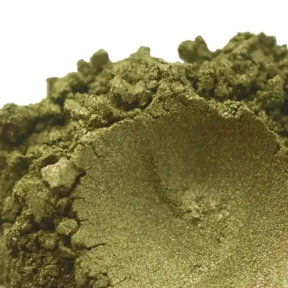 Camouflage Mica Powder with Forest Green and Golden Shimmer