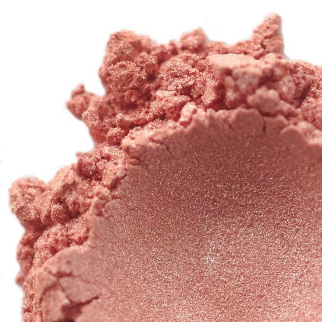 Crumbled rose pink makeup powder texture - Nurture Handmade beauty product