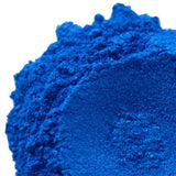 Vibrant blue pigment powder close-up, ideal for nurturing handmade art and craft projects.