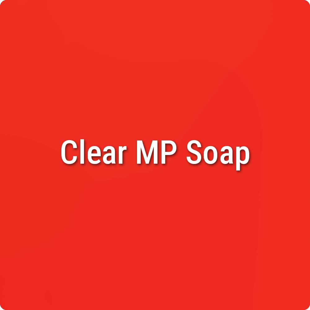 Fluorescent Neon Deep Orange Clear Melt & Pour Soap sample