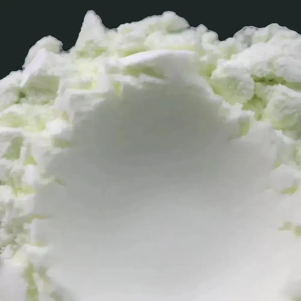 Glow in the Dark Pigment: fluffy off-white mound with pale green hints