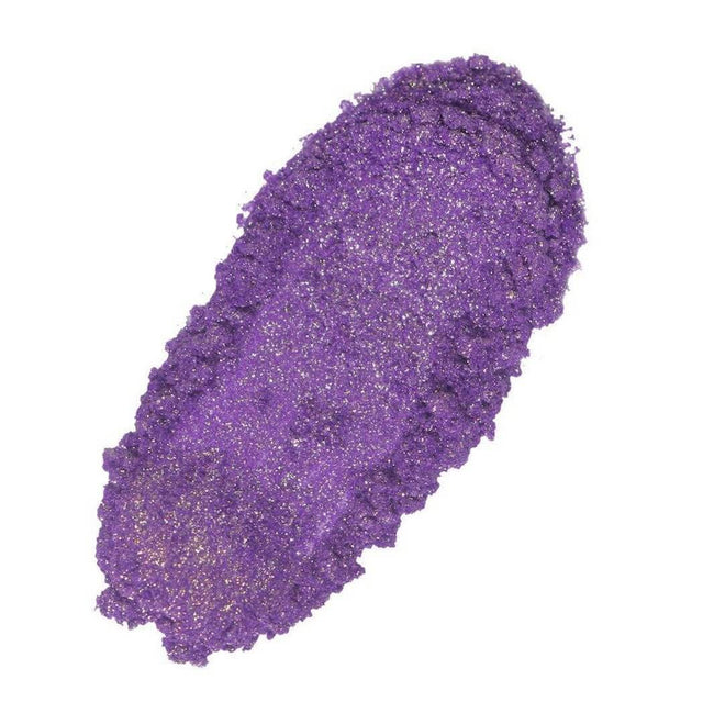 Nurture Handmade vibrant purple eyeshadow swatch with shimmer.