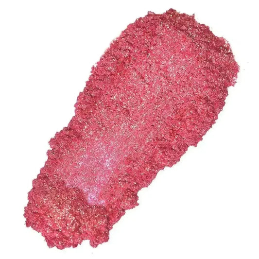 Heart's Desire Pink Mica Glitter with golden flecks, perfect for eco-friendly crafting and adding shimmer to projects.
